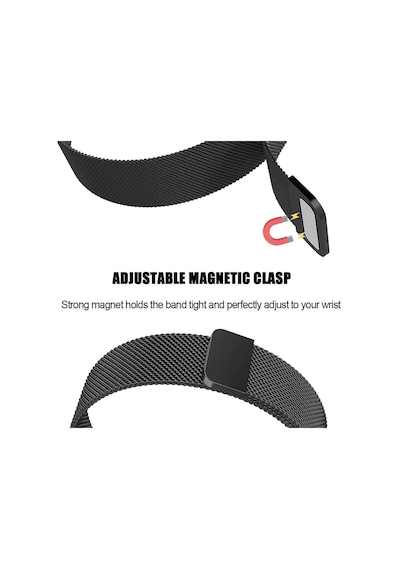 Huawei Watch Gt4 46mm Metal Hasır Mıknatıslı Manyetik Kordon 22mm