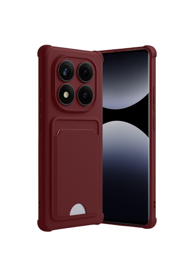 Xiaomi Redmi Note 14 Pro 5g Uyumlu Kelvin Kartvizitli Silikon - Bordo