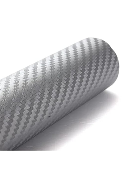 3d Gri Silver Tırtıklı Hava Kanallı Karbon Folyo 152cmx200cm