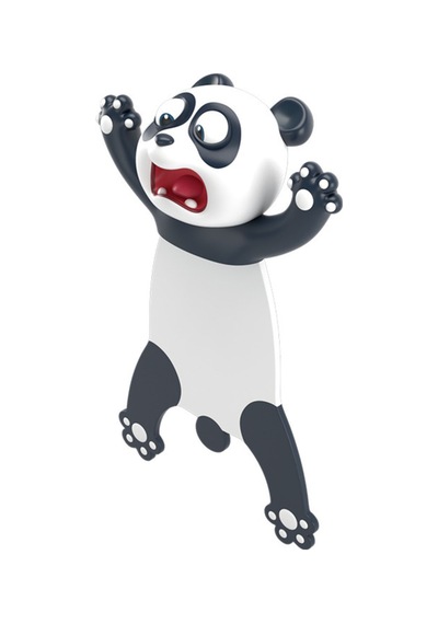 Sevimli Panda Kitap Ayracı Siyah