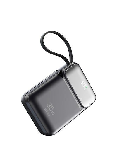 Wiwu Wi-p052 Galaxy Uyumlu Serisi Type-c Lightning Çıkışlı Taşınabilir Powerbank Pd 35w 10000mah Siyah