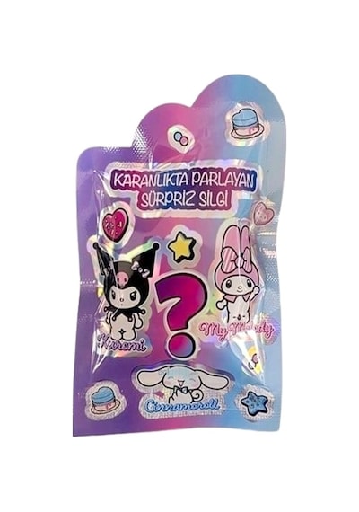 Kuromi Karanlıkta Parlayan Sürpriz Silgi Lisanslı - 2 Paket