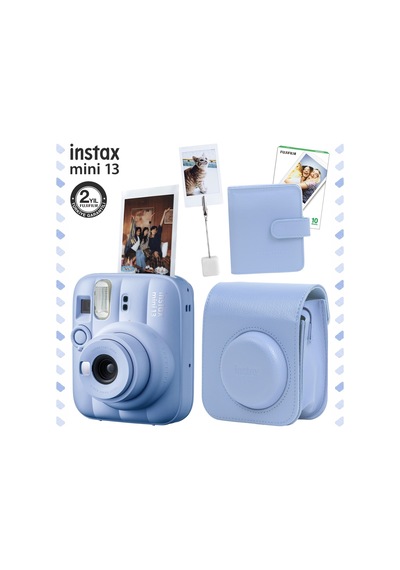 Instax Mini 13 Fotoğraf Makinesi Deri Çanta Albüm Kıskaç + 10'lu Film Hediye Seti