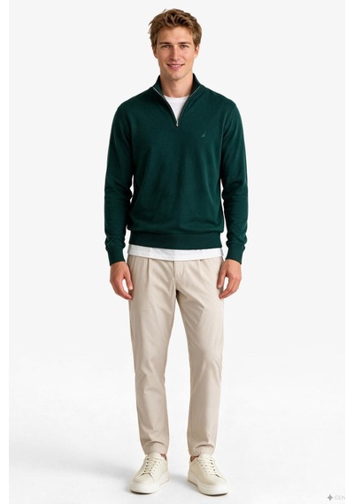 Nautica Erkek Yeşil Regular Fit Triko-24208