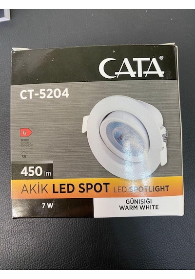 Cata 5w Cob Led Downlıght Armatür Beyaz Gövde Beyaz Işık Ct-5200-b Çok Renkli