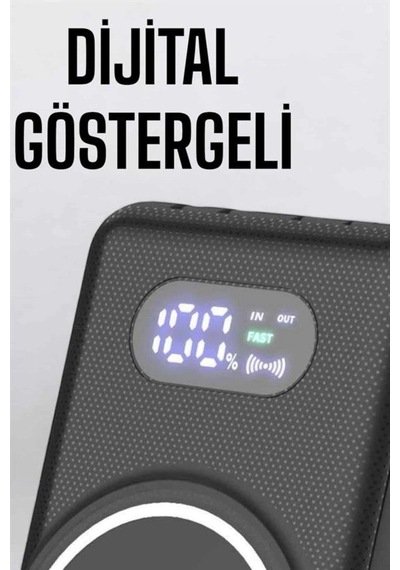 10.000 Mah Powerbank 4 Portlu Hızlı Şarj Dijital Göstergeli Çoklu Renk