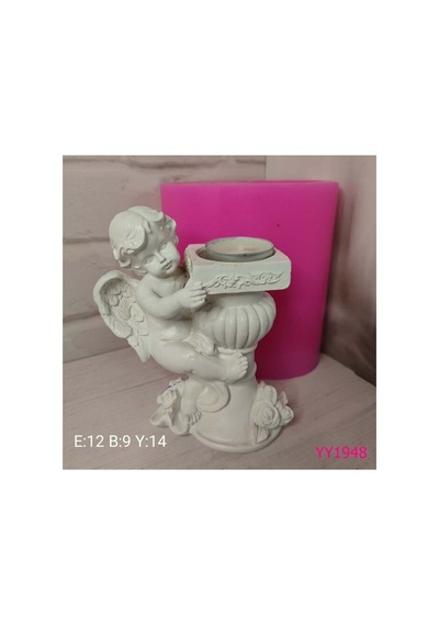 Melek Figürlü Tea Light Mumluk Silikon Kalıp