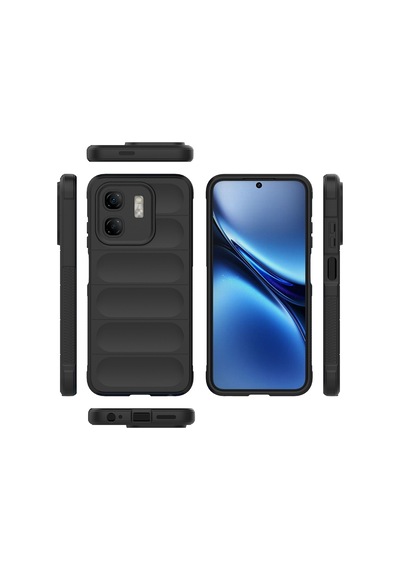 Rba Aksesuar İnfinix Smart 9 Kılıf Esnek Tpu Oyuklu Arka Yüzey Tasarımlı Rba Etnik Silikon Kapak - Lacivert Lacivert