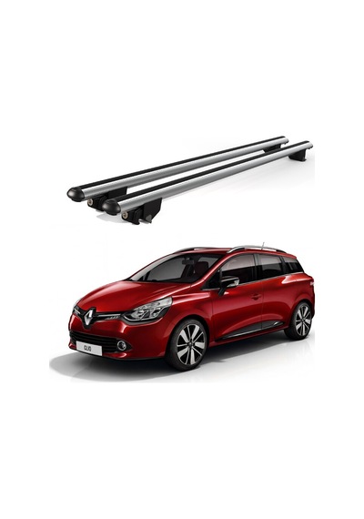 Kanca Renault Clio Sport Tourer 2013-2019 Uyumlu Gri Kilitli Ara Atkı 110cm Port Bagaj Tavan Barı