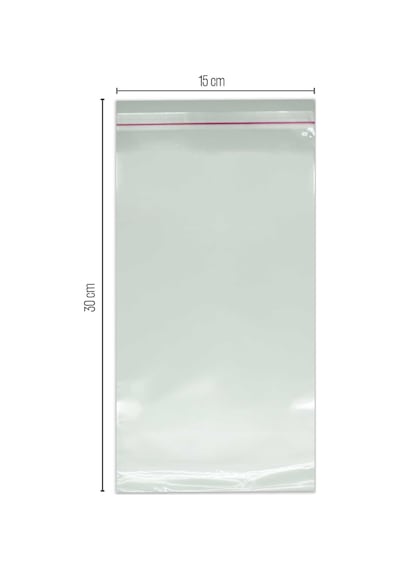 15X30 Bantlı Opp Parlak-Şeffaf Jelatin 100 Adet