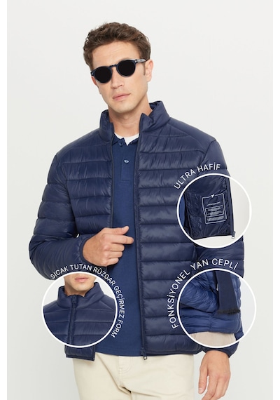 Ac&Co / Altınyıldız Classics Standart Fit Normal Kesim Dik Yaka Erkek Mont - Lacivert