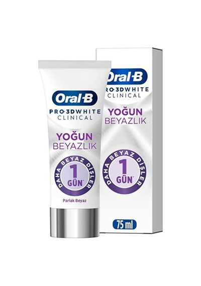 Oral-b Pro 3d White Clinical Yoğun Beyazlık Parlak Beyaz Diş Macunu 75 Ml 2'li Avantaj Paketi Mıch