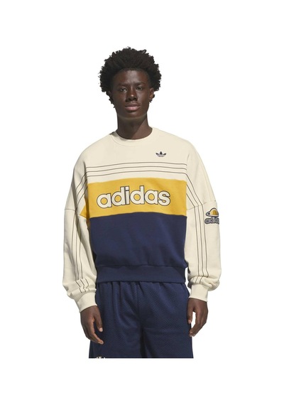 Ks8191-e Adidas Varsıty Crew Erkek Sweatshirt Krem Ks8191-e Krem Lacivert