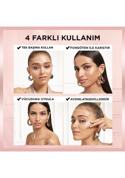 Doğal Işıltı Veren Allık - 902 Renk, Parlak Görünüm 10 Parça Siyah