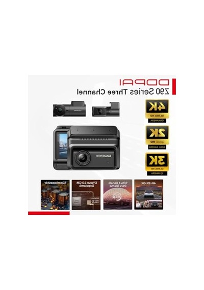 3 Kanallı Araç Kamerası, Ön Arka Ve İç Görüntü İle Full Hd Kayıt