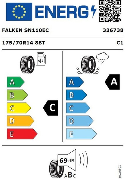 Falken 175/70 R14 TL 88T XL Sincera Sn110 Ecorun Yaz Lastiği 2025
