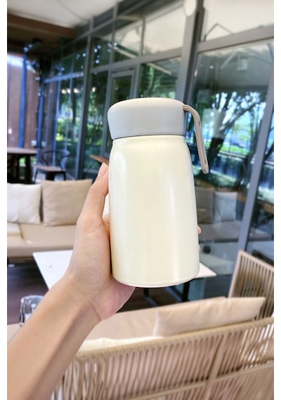 Beyaz 304 Çelik 360 Ml Bebek Mama Saklama Termosu Mug Cin842by Beyaz