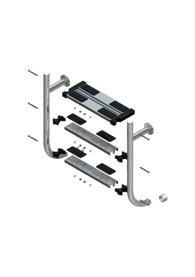 Gemaş Çiftli Merdiven Basamağı. Ø 42 mm boru için. Genişlik 500mm