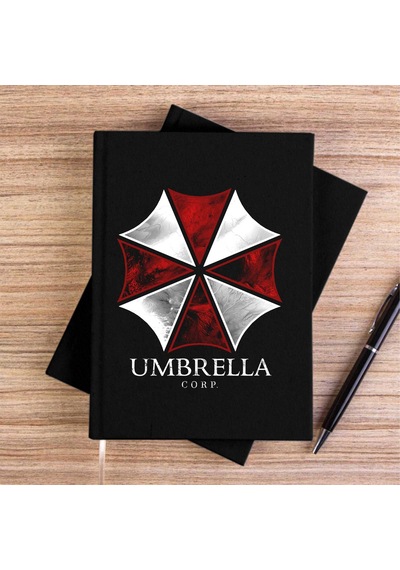 Resident Evil Umbrella Corp Siyah Çizgisiz Kanvas Defter