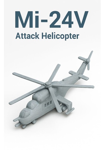Mi-24v Helikopter Kit Card - Eğitici Oyuncak