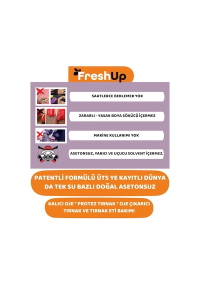 Freshup Portakal Özlü Kalıcı Oje ve Protez Tırnak Çıkarıcı 10 ML