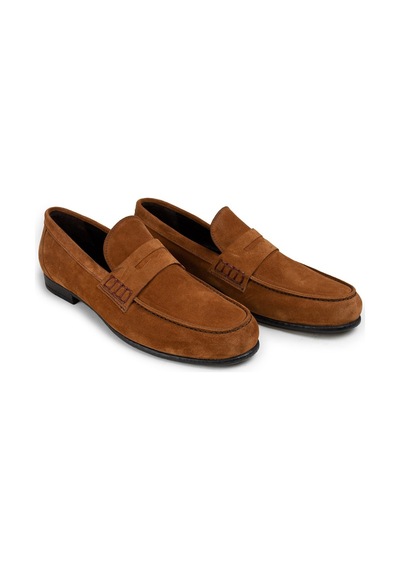 Deery Hakiki Süet Tarçın Rengi Loafer Erkek Ayakkabı Tarçın (539862117) Tarçın