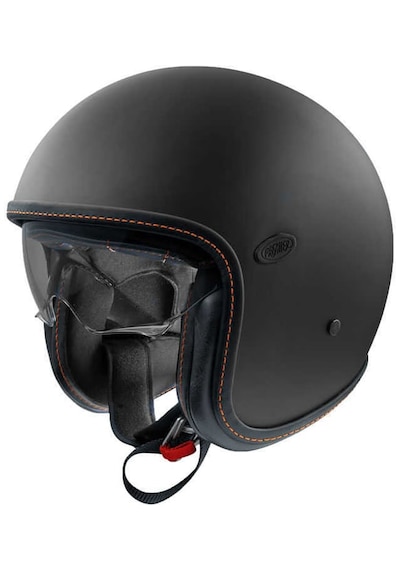 Premier Vintage Platinum Edition Kask Mat Siyah - Turuncu