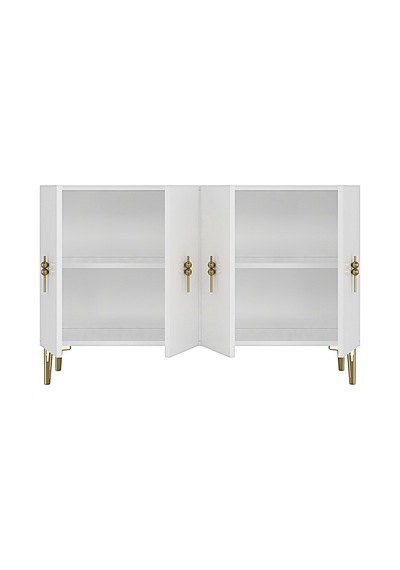 Ka1217bg Salkım Konsol Ve Tv Sehpası Beyaz-gold 120cm