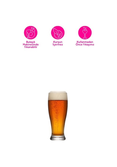 Lav Brotto Cam Bira Bardağı 6'lı 330 ml (Meşrubat Bardağı )