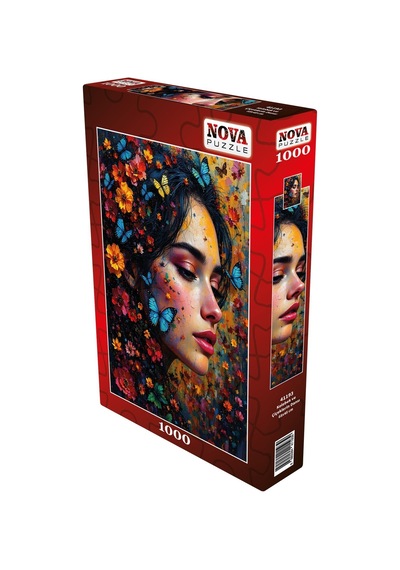 Nova Puzzle 1000 Parça Kelebek Ve Çiçeklerin Dansı Puzzle
