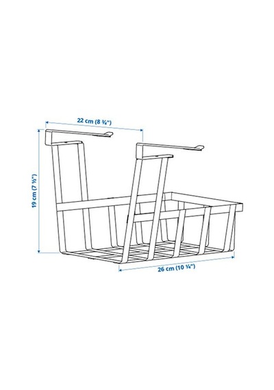 Ikea Pålycke Asılabilir Dolap Düzenleyici, Beyaz, 22x26x19 Cm