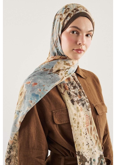 Defacto Fresh Scarfs X Defacto Secret Garden Viskon Şal I1750ax26smbn61 Kahve-bn61