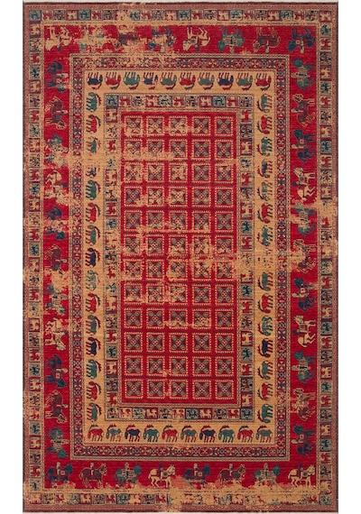 Hoom Rugs Cadis Kdm 08 Red Yeni Zelanda Yünü El Emeği Kara Tezgah Halısı Kırmızı