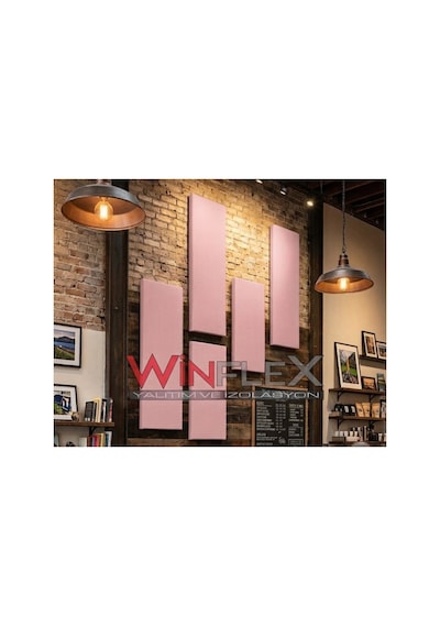 60x240cm - Akustik Kumaş Kaplı Panel Pembe