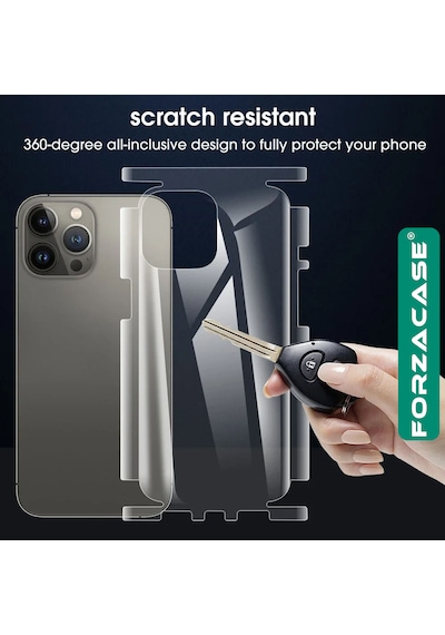 Forzacase Apple Uyumlu iPhone 17 İle Hydrogel Esnek Yan Ve Arka Kapak Koruma Filmi - Fc539