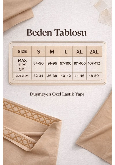 Qulat Paçalı Lazer Kesim Yüksek Bel Toparlayıcı Korse, İz Yapmaz Ten
