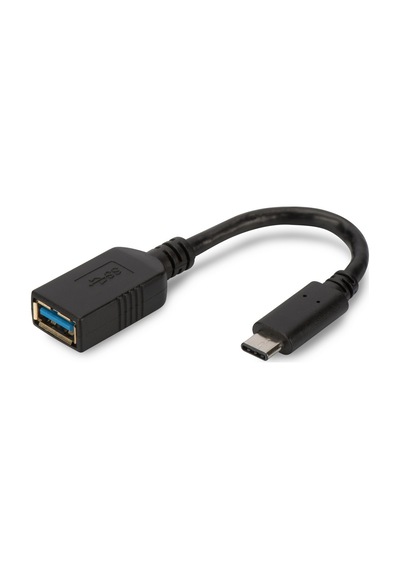 Usb Tip C Adaptörü, On-the-go Otg , Usb Tip C Erkek &lt -&gt Usb Tip A Dişi, 0,15 Metre, Super Speed, Usb 3.0, Siyah Renk-19731