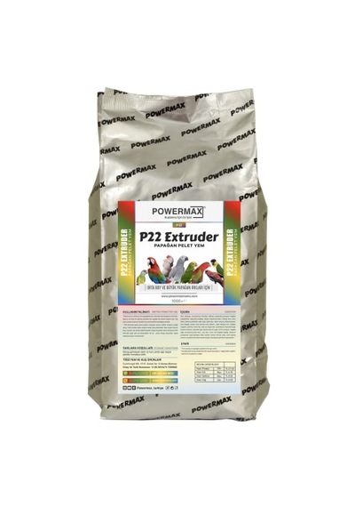 P22 Extruder Papağan Pelet Yem 1 Kg Büyük Ve Orta Boy Papağanlar İcin