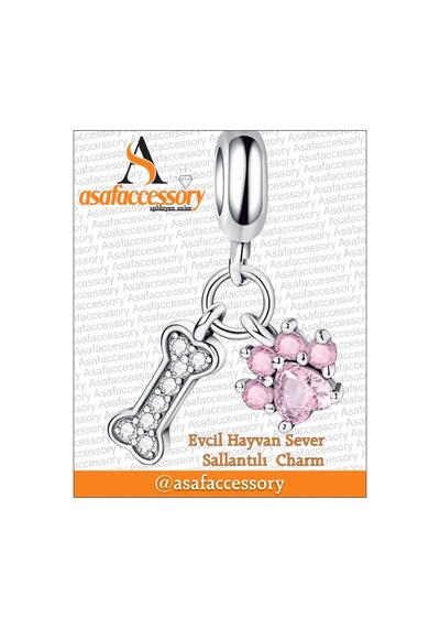 Evcil Hayvan Sever Sallantılı Charm Asafaccessory Pembe