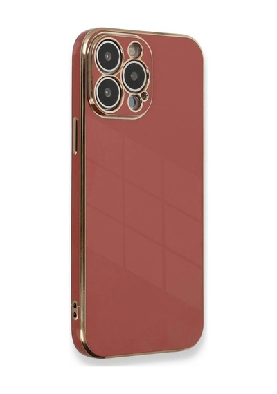 Apple iPhone Uyumlu   15 Pro Kılıf Volet Silikon - Kırmızı Düz Renkli