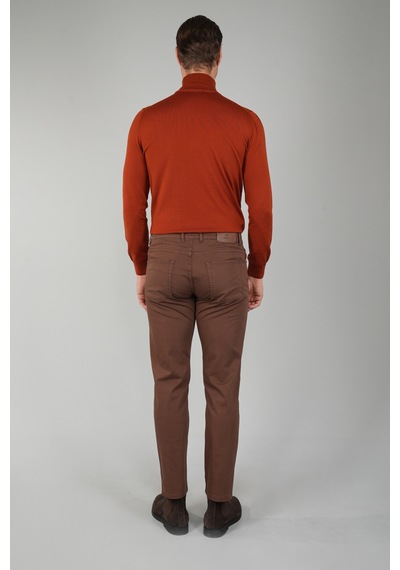 Bisse Erkek Kahve Chino Pamuklu 5 Cepli Spor Pantolon Pns25y25103 D11 Kahverengi