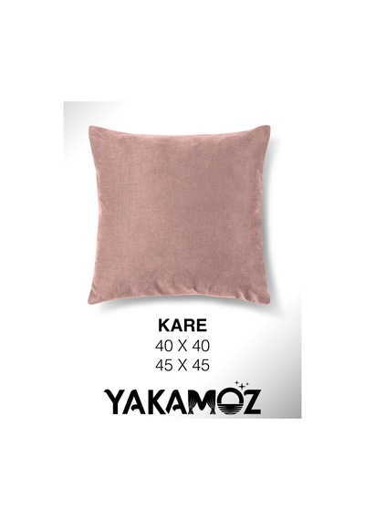 Br Yakamoz Tatlı Pembe Kırlent , Yastık Kılıfı Kadife Görünümlü Velvet Touch Serisi Tatlı Pembe