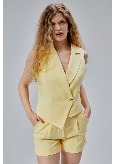 Bolivente Sarı Regular Fit Rahat Kesim Şort Sarı