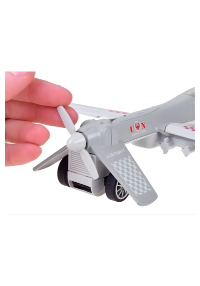 Oyuncak Uçak Çek Bırak - Diecast Işıklı Askeri Uçak