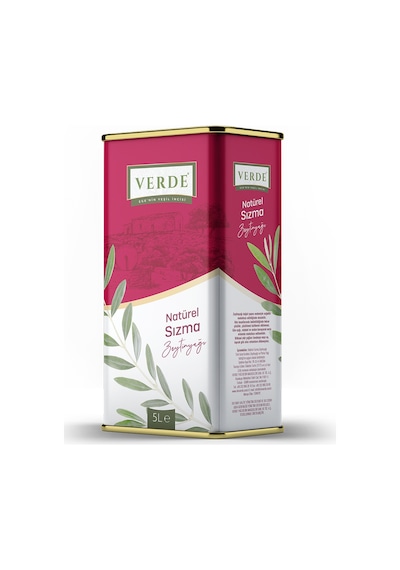 Verde Natürel Sızma Zeytinyağı Teneke 5 L