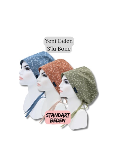 Standart Beden 3lü Paket Mavi Nazlı Çiçekler Kahverengi Nazlı Çiçekler Yeşil Nazlı Çiçekler Renkli