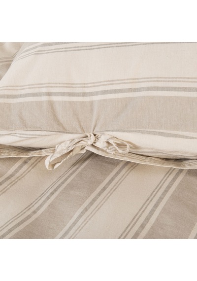 Karaca Home Naturel Line Jerardo Bej Armur Çift Kişilik Nevresim
