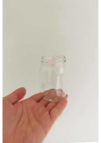 190 Ml Metal Kapaklı Konserve Kavanozu 190 Cc Şeffaf Bebek Mama Kavanoz 20 Adet Siyah