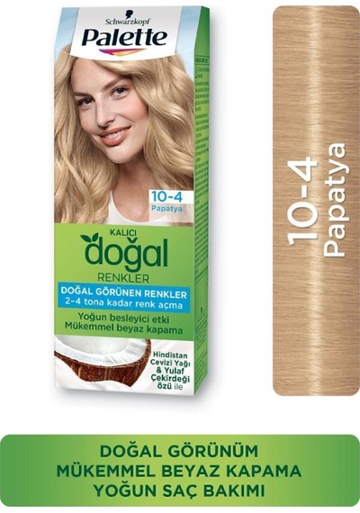 Palette Kalıcı Doğal Renkler Saç Boyası 10-4 Papatya X 3 Adet