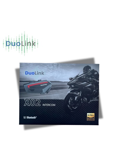 DuoLink X02 İnterkom Bluetooth 6 Kişi Grup Motosiklet Kulaklık Müzik Paylaşımı Kask Intercom Sesli Yanıt